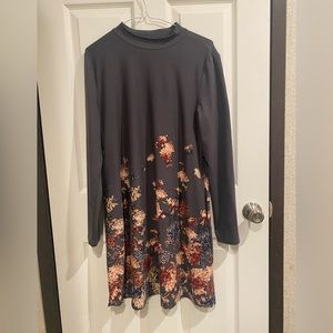 Medium Maurices gray and floral dress.